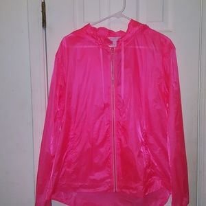 NWT Lilly Pulitzer Coral/Neon Pink Windbreaker